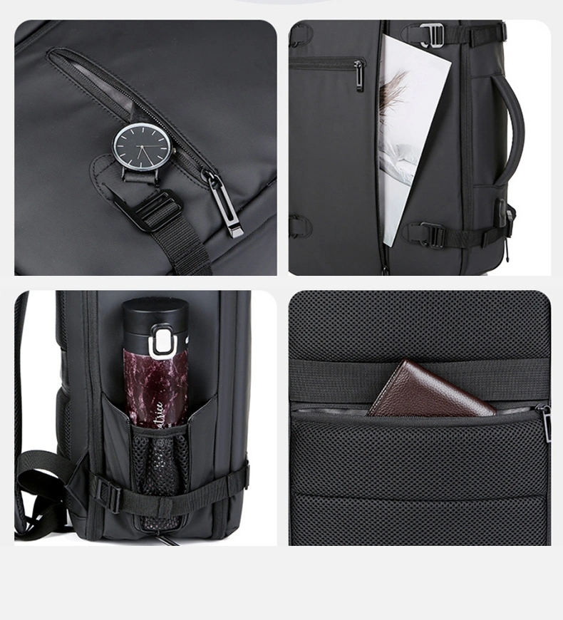 Large USB Charging 17.3 Laptop Waterproof Business Travel Backpacks Bag for Men