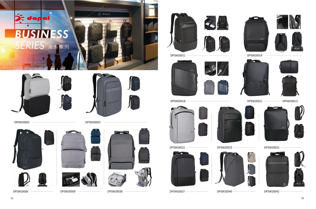China Manufacturer Custom Fashion Business Style Travel Laptop Bag Backpack for Men