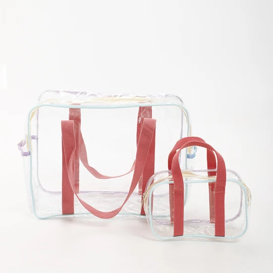 (WD12905) Clear Student Tote Bag 귀여운 기능 스타일 쇼핑백 대용량 젤리 새 여성 토트 백 캐주얼 가방